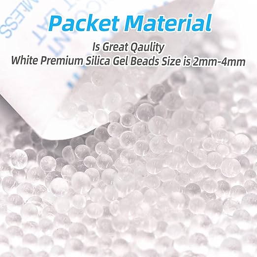 60Pcs 10 Gram Silica Gel Packs, Food Grade Moisture Absorbers, Silica Packets - Image 3