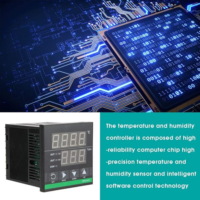 MH0302 Digital Temperature Humidity Controller High Precision Panel Mounted - Image 7