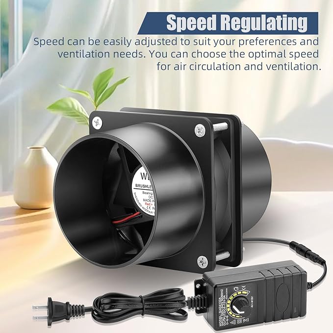 80mm x 25mm 3 Inch Duct Household Ventilation 12V Exhaust Fan - Image 2