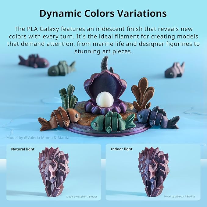 ANYCUBIC Galaxy PLA 3D Printer Filament, Sparkle Glitter PLA, 3D Printing PLA - Image 3