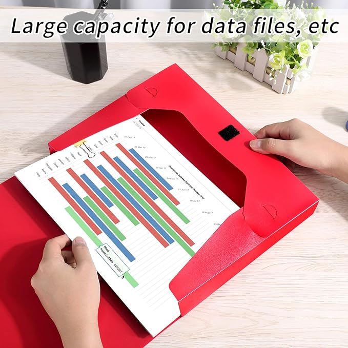 HUA JIE A4 Storage File Boxes Plastic Archives Cases - Image 2