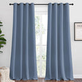 NICETOWN Stone Blue Room Darkening Curtain Panels 96" Length by NICETOWN