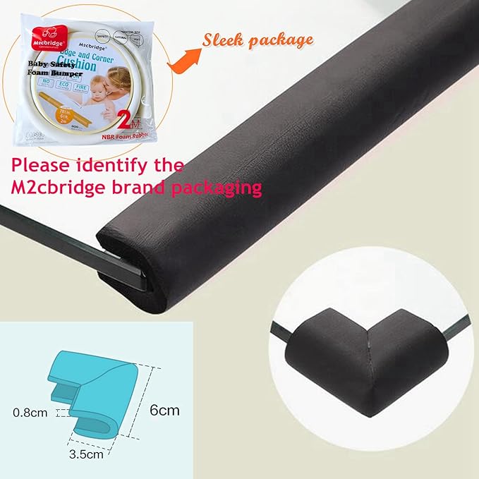 M2cbridge U Shape Extra Thick Furniture Table Edge Protectors Foam 6.5 Ft - Image 3