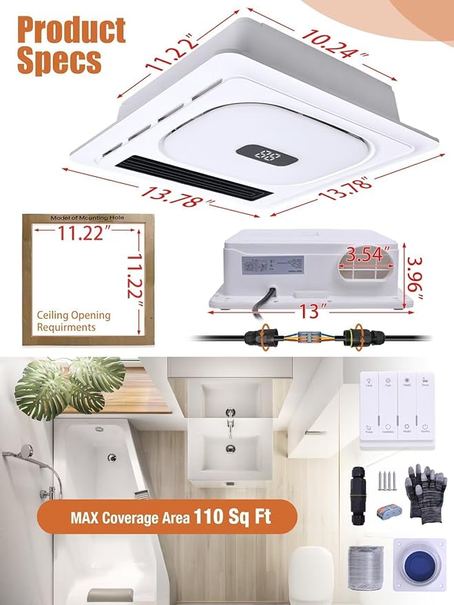 4 In1 Bathroom Exhaust Fan - Image 7
