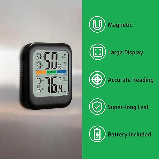 G.CATACC Digital Hygrometer Indoor Thermometer Humidity Meter Gauge, Room - Image 5