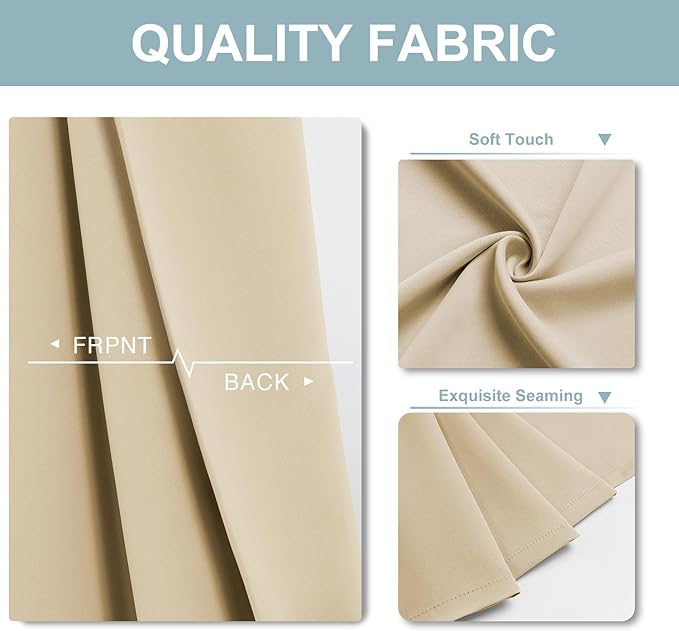 ChrisDowa Blackout Curtains 48 inches Long - Image 3