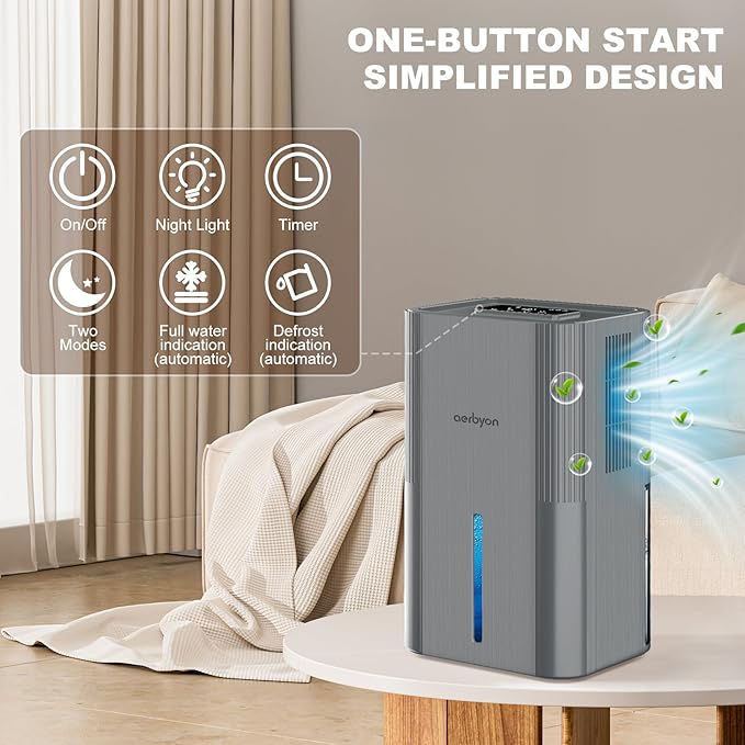 Dehumidifiers for Home 95 OZ Water Tank Dehumidifier for Bathroom - Image 5