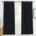 NICETOWN Black Blackout Curtain 86 inch Length, W55 x L86 Inch, 8 Grommets Top by NICETOWN