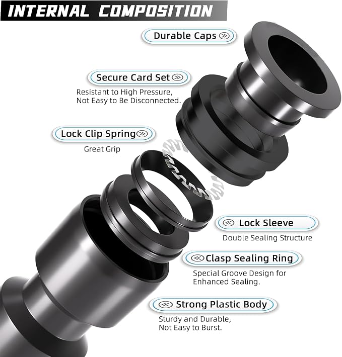 45 Pack Quick Connect 1/4" Drip Tubing Irrigation Fittings Kit Universal 1/4'' - Image 4