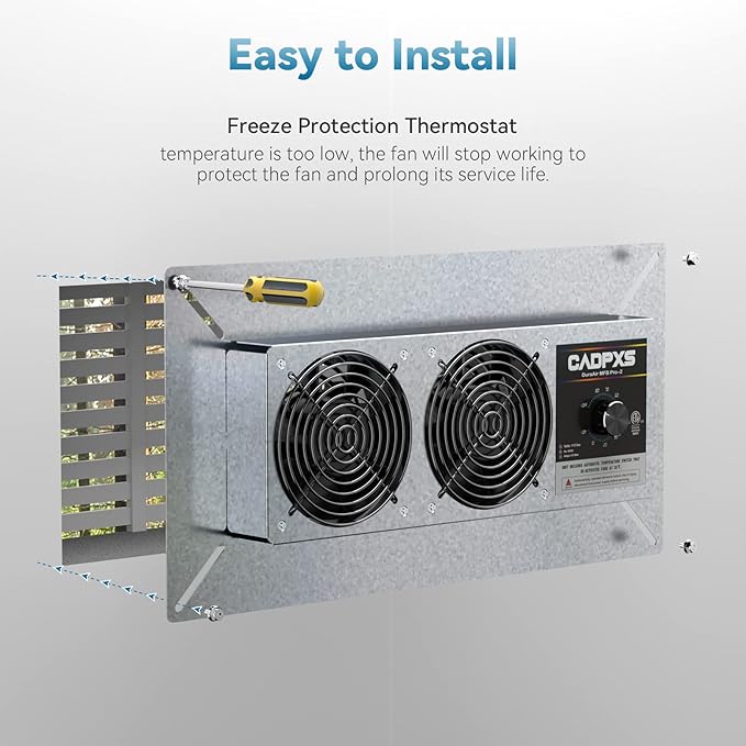 CADPXS Crawlspace Ventilation Fan, Crawlspace Fan Vent - Image 4