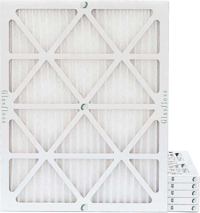 Glasfloss 21-1/2 x 23-5/16 x 1 MERV 10 Pleated Air Filters Box of 6. by Glasfloss