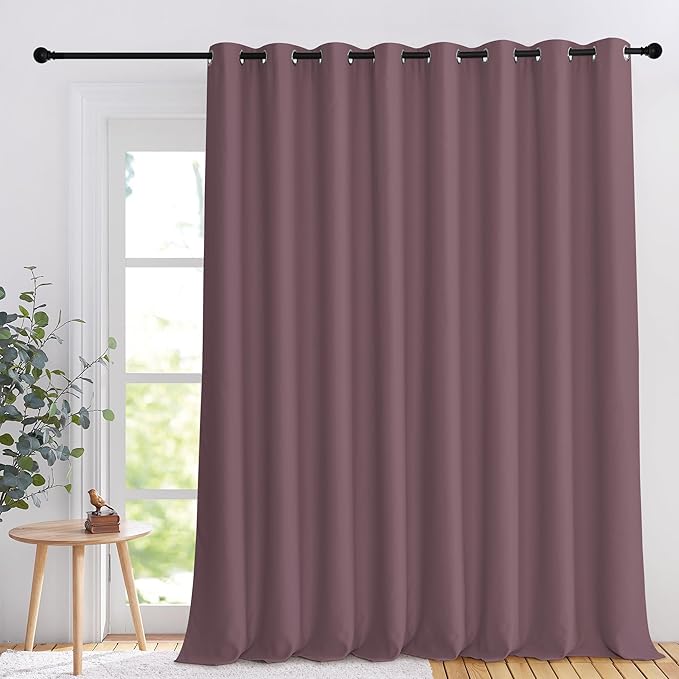 NICETOWN Extra Wide Sliding Door Curtain 108 inches Long, 120 inches Wide Room by NICETOWN