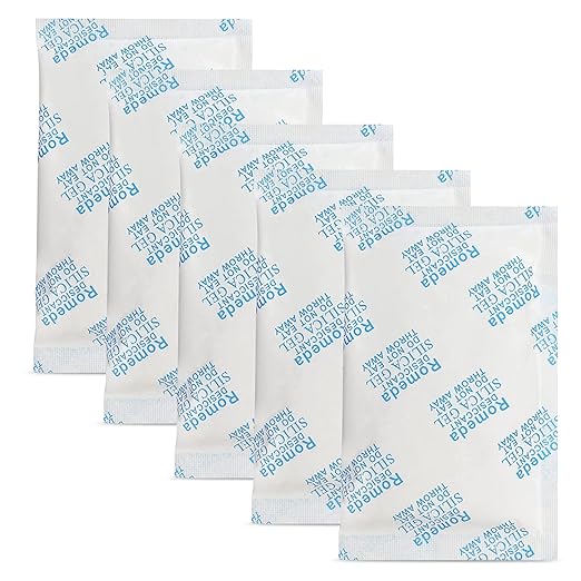 15 Pcs 20 Gram Silica Gel Packs, Transparent Desiccant, Desiccant Packets by Romeda