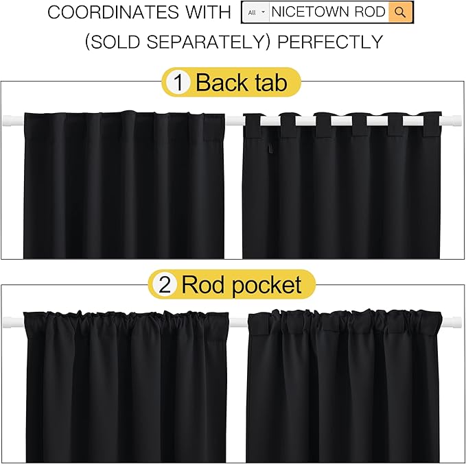 NICETOWN Halloween Blackout Curtains Window Panel Drapes - Image 3