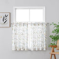 Chyhomenyc Roman Kitchen Curtains 30 Inch Length, Linen Blend Textured Small by Chyhomenyc