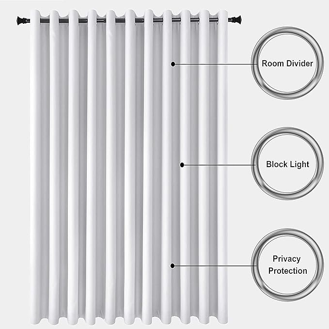 DWCN Sliding Door Curtain, Extra Wide Curtains - Image 5