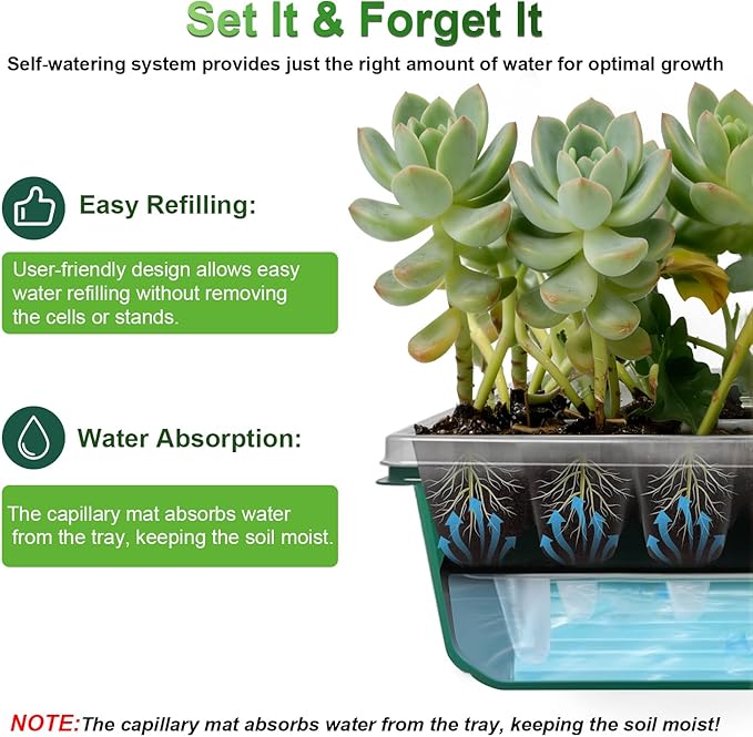 TONYFUL Seed Starter Tray with Grow Light, 120-Cell Seed Starter Kit with 4.07” - Image 4
