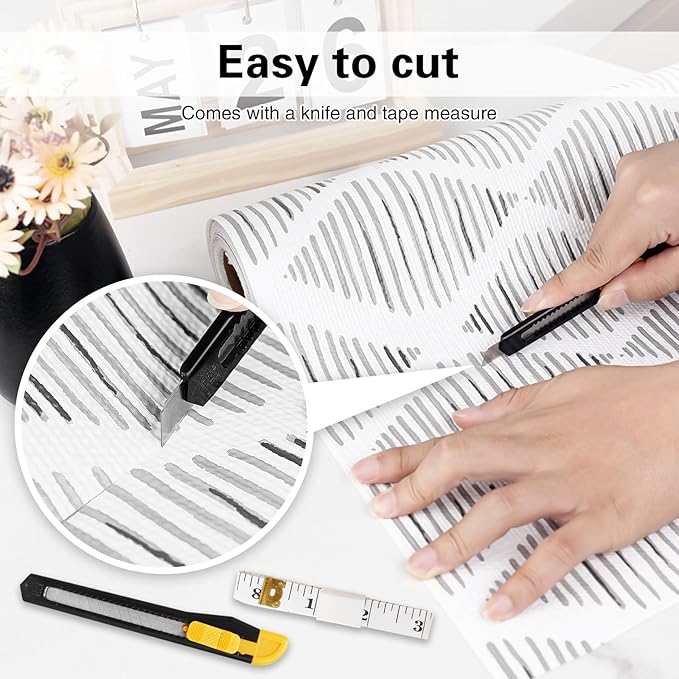 Drawer and Shelf Liner for Kitchen Cabinet, Non-Adhesive Cabinet Liner 24in x - Image 4