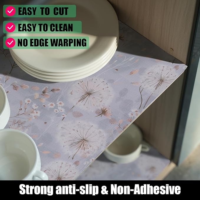 Dandelion Shelf Liners Strong Non-Slip and Non Adhesive Shelf and Drawer Liners - Image 2