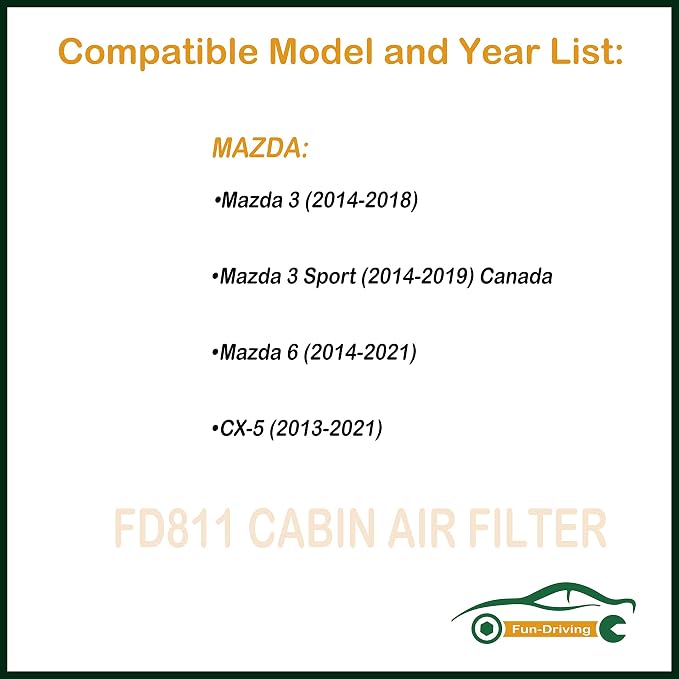 2 Pack White FD811 Cabin air filter - Image 2