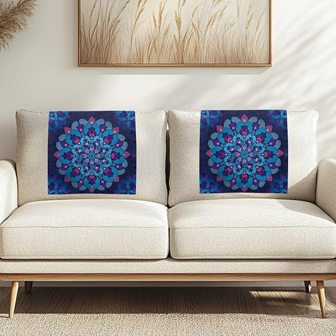 Mandala Pattern Headrest Cover for Recliner Machine Washable Fabric Headrest - Image 2