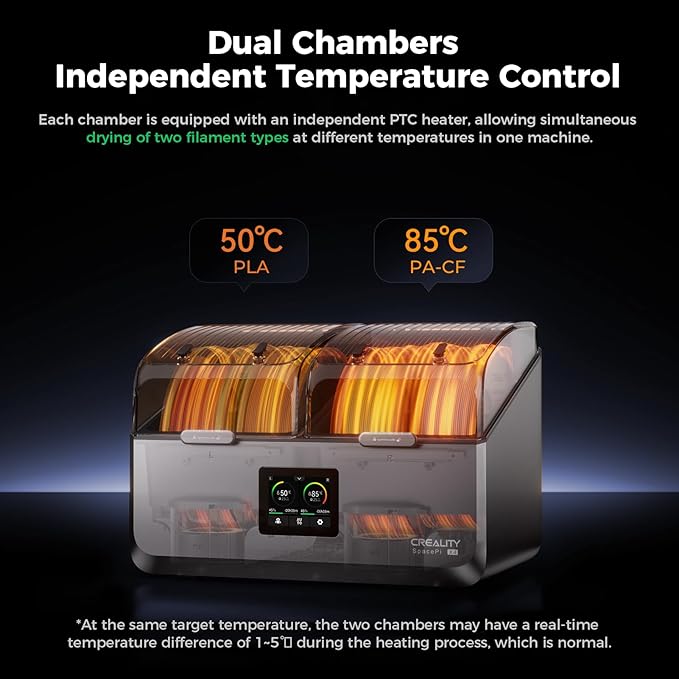 Creality Space Pi X4 Filament Dryer, 4 Spools Filament Dryer Box Dual - Image 5
