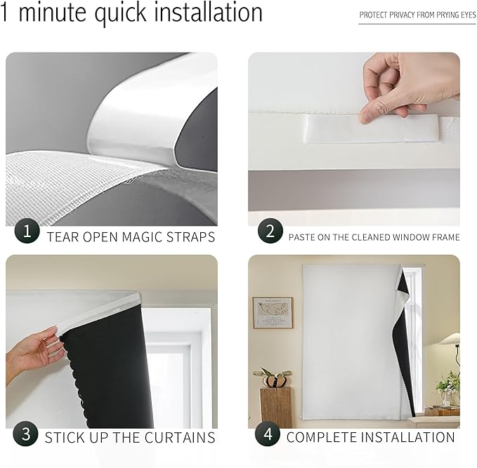 Magic Tape Stick on Portable Curtains - Image 4