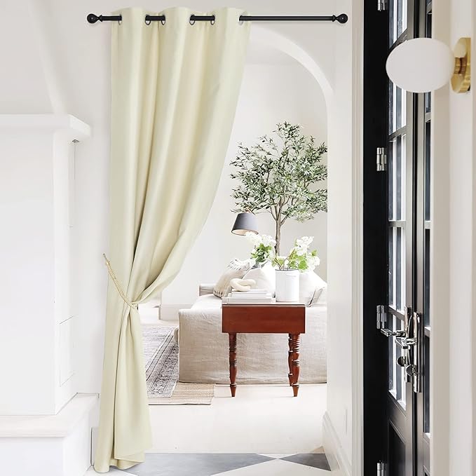 NICETOWN Farmhouse Blackout Patio Sliding Door Curtain Extra Wide, Grommet Room - Image 2