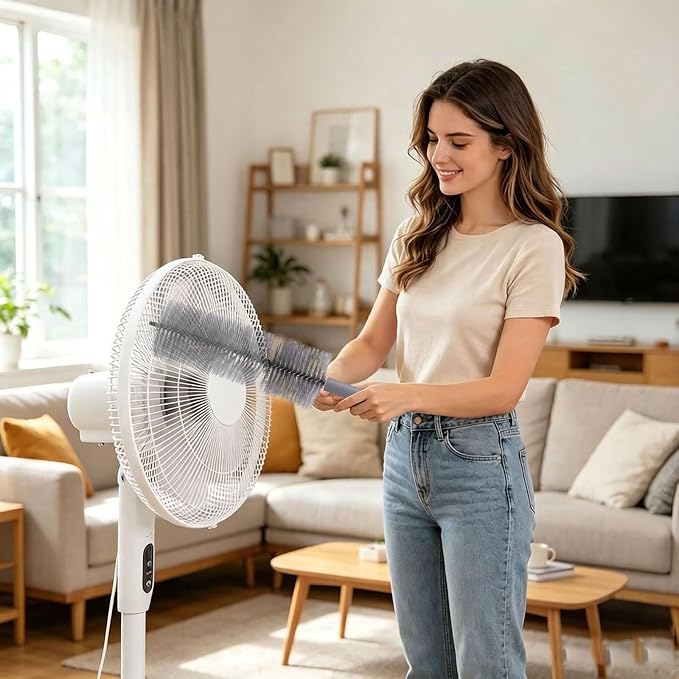 Bendable Microfiber Head, Bendable Microfiber Head Fan Cleaner Brush, Reusable - Image 3