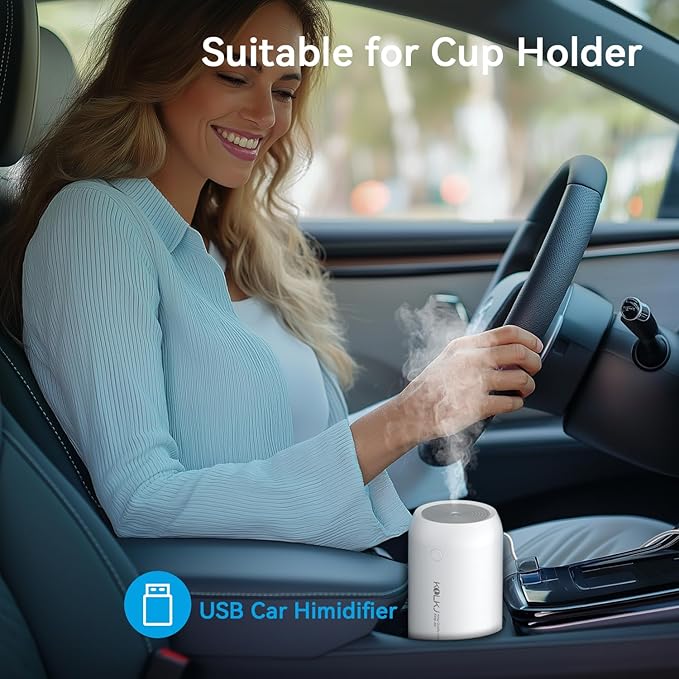 Portable Mini Humidifier, KQLKJ 350ml Small Cool Mist Humidifiers, USB Personal - Image 7