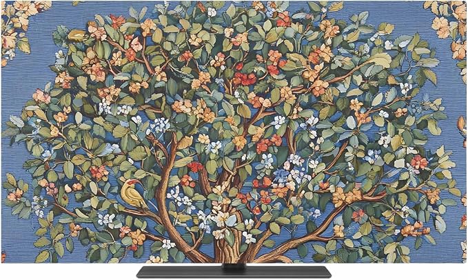 Vintage Trees Flowers Indoor TV Cover, Elastic TV Screen Protector Abstract - Image 2