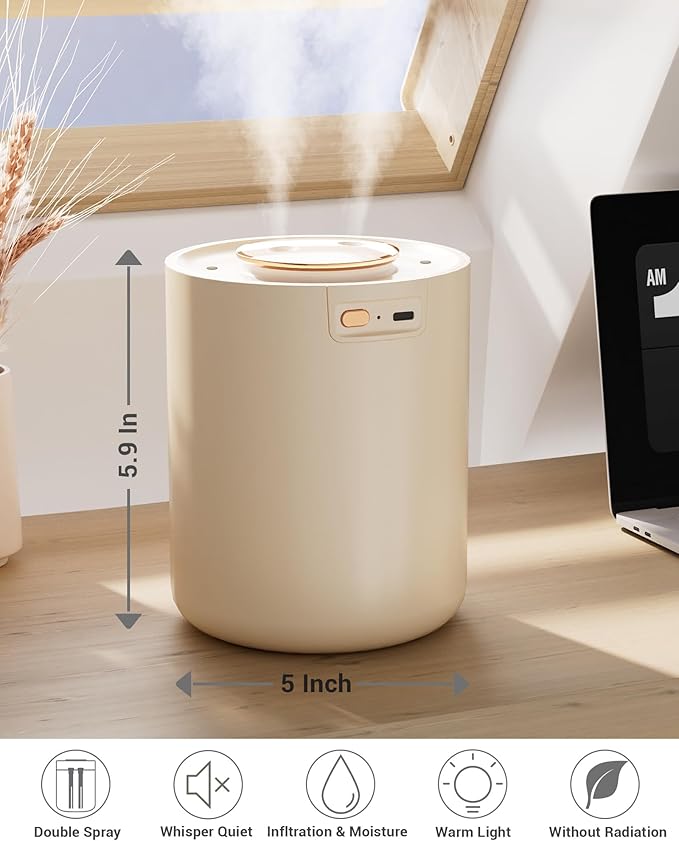 Portable Small Humidifier, 1500ml Small Humidifiers - Image 2