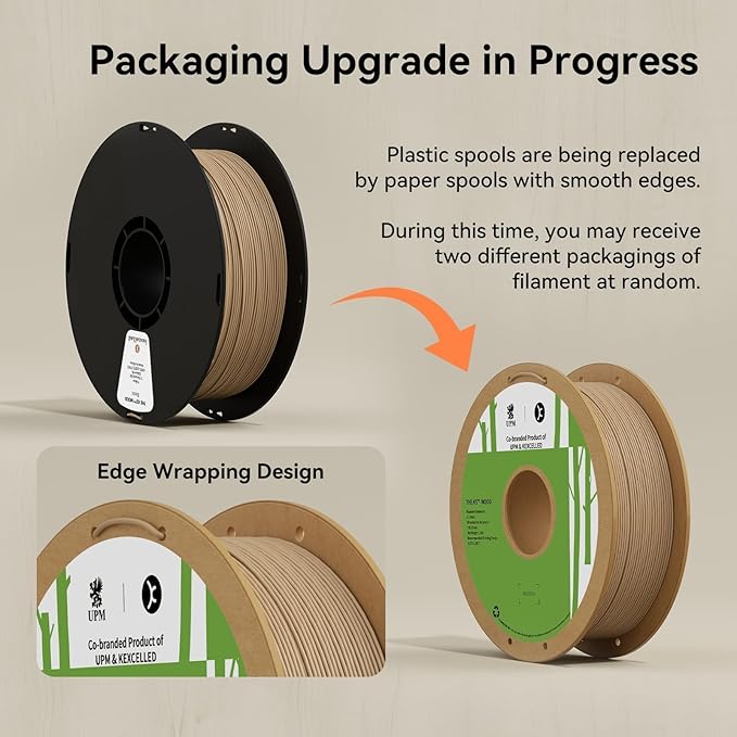 kexcelled Wood PLA Filament 1.75 mm, Real Wood PLA 3D Printer Filament - Image 5