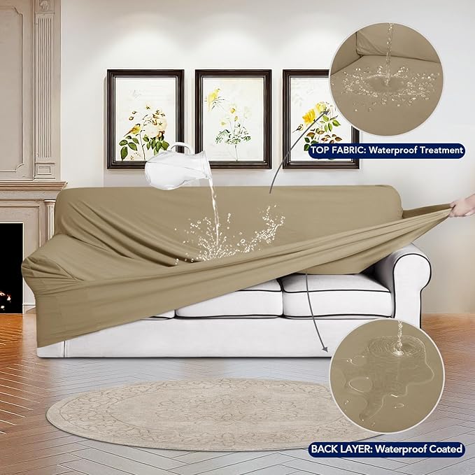 PureFit 100% Dual Waterproof Couch Cover Slipcovers - Image 3