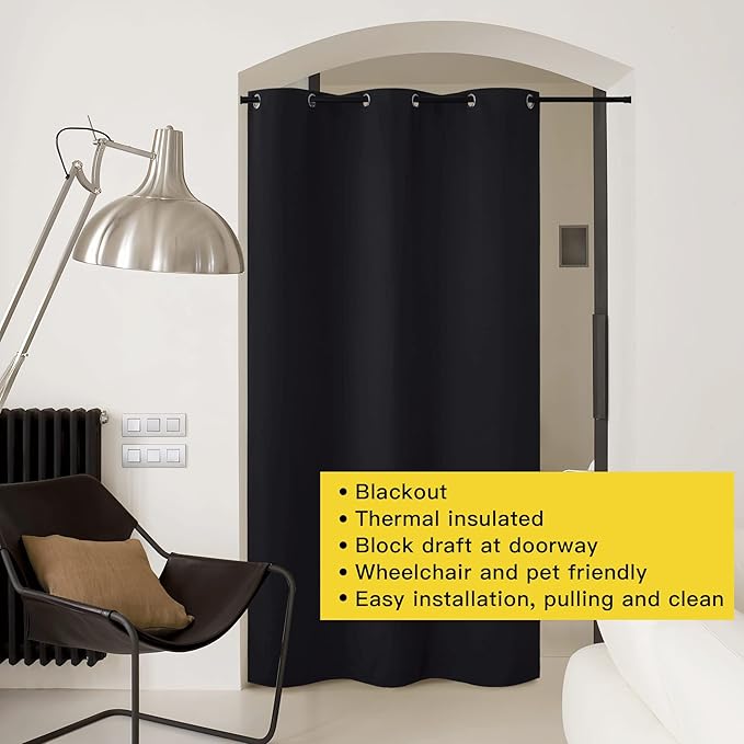 NICETOWN Door Curtain for Doorway Privacy, 144 Inch Length, Room Divider - Image 8