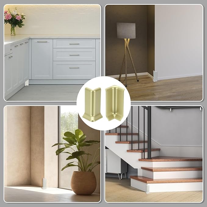 uxcell Self Adhesive Baseboard Corner Blocks, 3.23 Inch Wall Edge Corner - Image 7