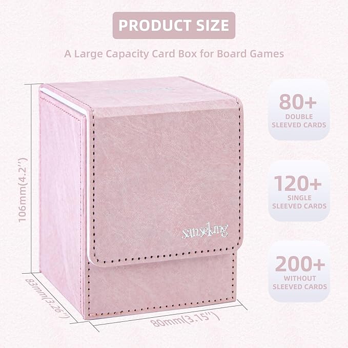 Magic Card Deck Box for MTG Single Deck Card Box fits 100+ TCG Sleeved Cards - Image 2