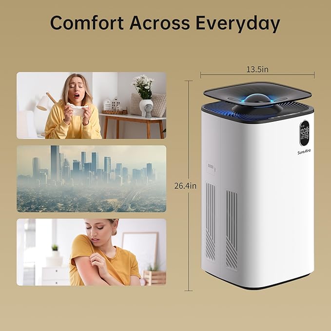 Evaporative Humidifier with Auto Humidity Control, 6L Water Tank with Top-Fill - Image 9