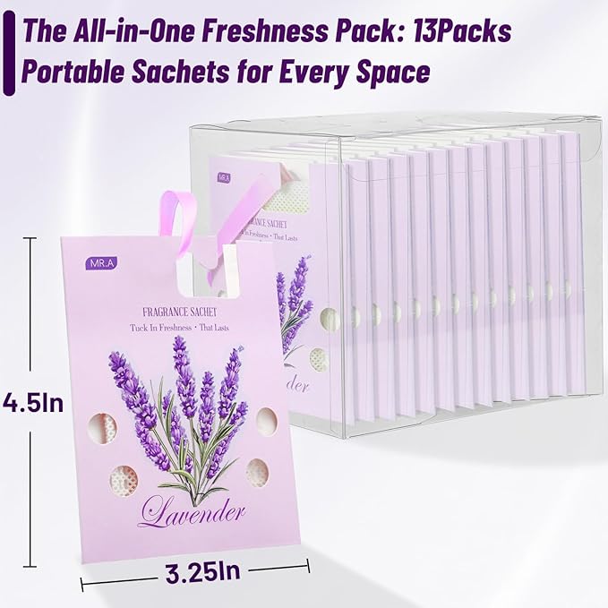 13Packs Lavender Scented Sachets, Fragrance Sachet Bags - Image 5