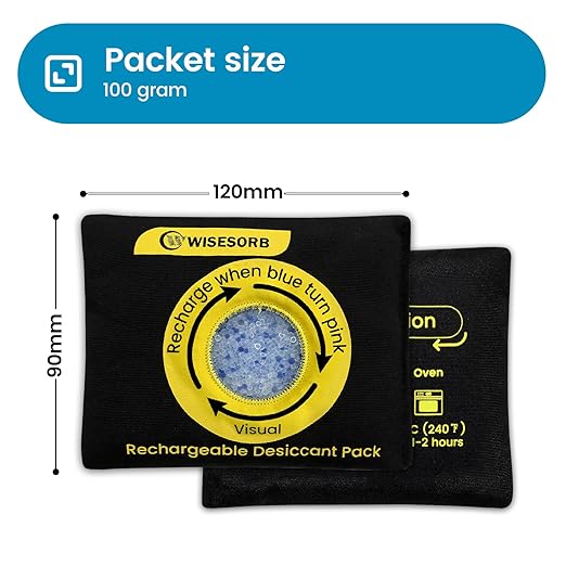 100g Reusable Silica Gel Desiccant Packs, Rechargeable Dehumidifier Moisture - Image 2