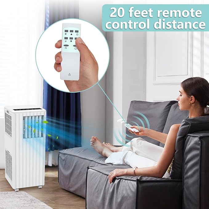 8, 000 BTU Portable Air Conditioner, Smart Control, Cools Up to 350 Sq. Ft. - Image 2