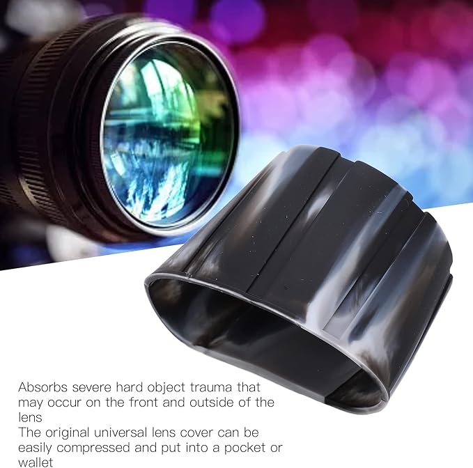 Buachois SLR Camera Silicone Lens Protective Cover, 65-110mm Universal SLR - Image 2