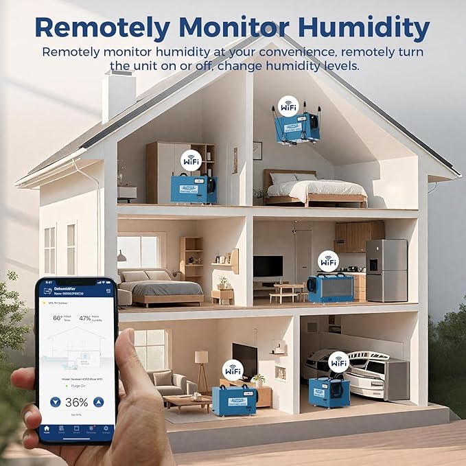 ALORAIR Wi-Fi Crawlspace Dehumidifier, 113 Pint - Image 2