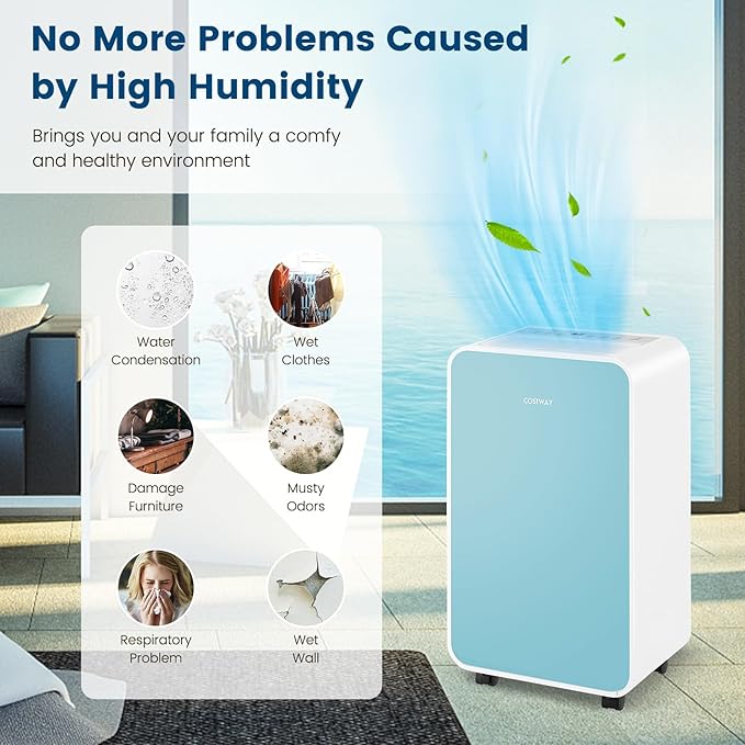 COSTWAY 2500 Sq. Ft Dehumidifier - Image 2