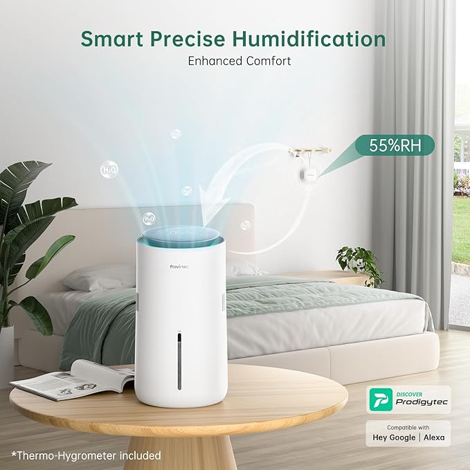 MistFree Smart Humidifier for Bedroom, Evaporative Humidifier No White Dust - Image 4