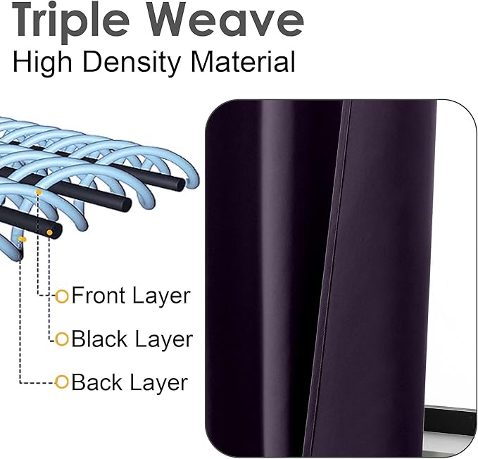 Chyhomenyc Short Dark Purple Curtains 24 Inch Length, Small Kitchen Curtain Rod - Image 6