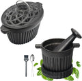 Wood Stove Steamer & Cast Iron Mortar Pestle Set Bundle by Unknown