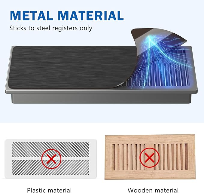 2 Pack High Strength Magnetic Vent Covers 5.5" x 12" Metallic Stronger Magnet - Image 6