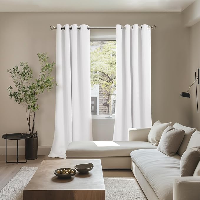 BGment White Blackout Curtains for Living Room - Image 2