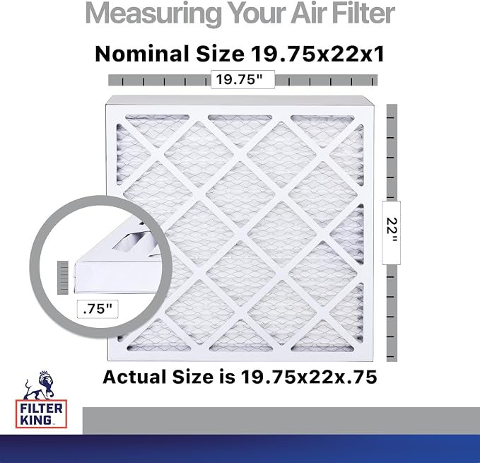 Filter King 19.75x22x1 Air Filter | 4-PACK | Carbon MERV 8 HVAC Pleated A/C - Image 2